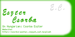 eszter csorba business card